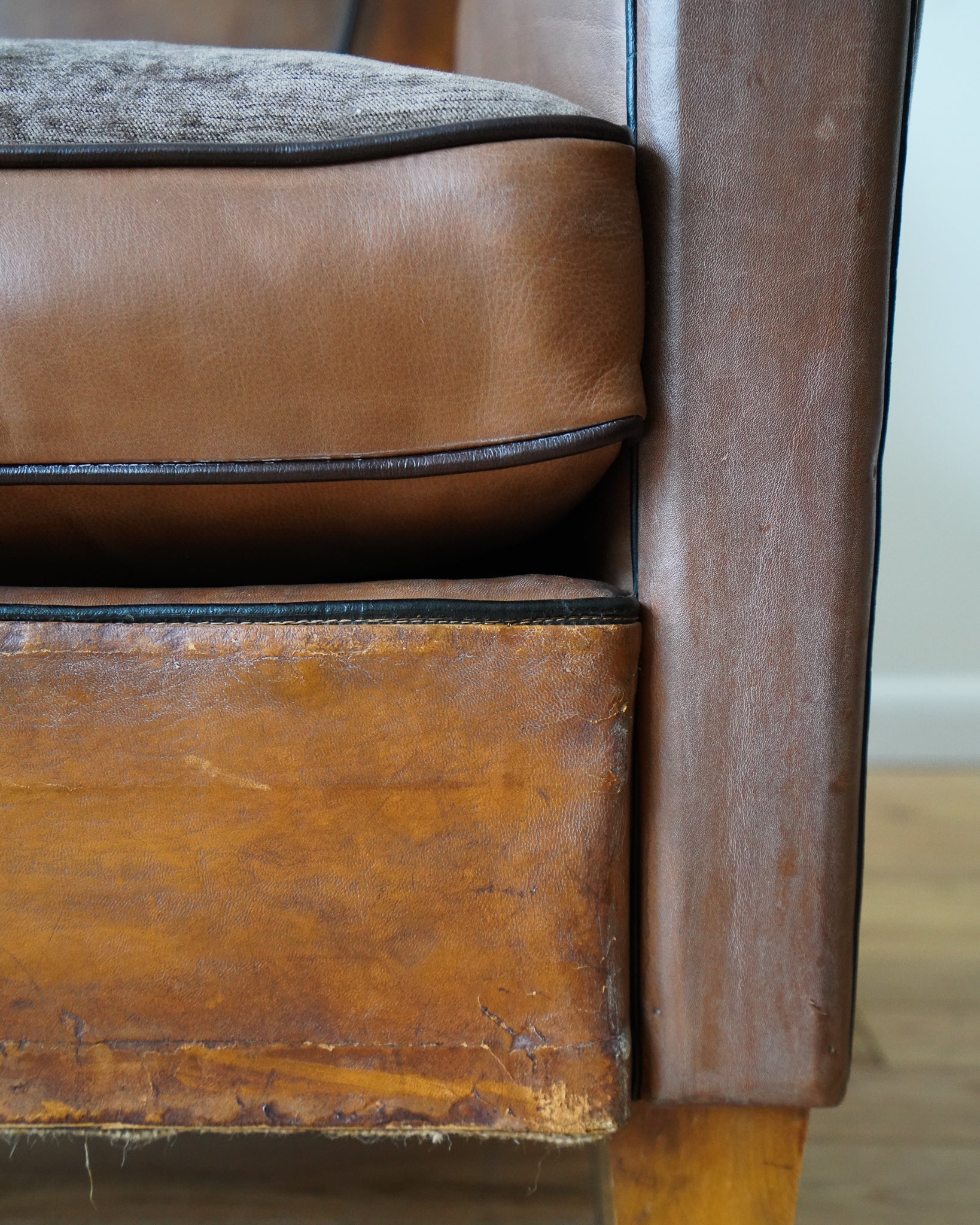 1940s Leather Club Chair