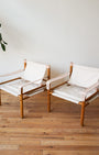 Arne Norell Sirocco Safari Chairs, pair