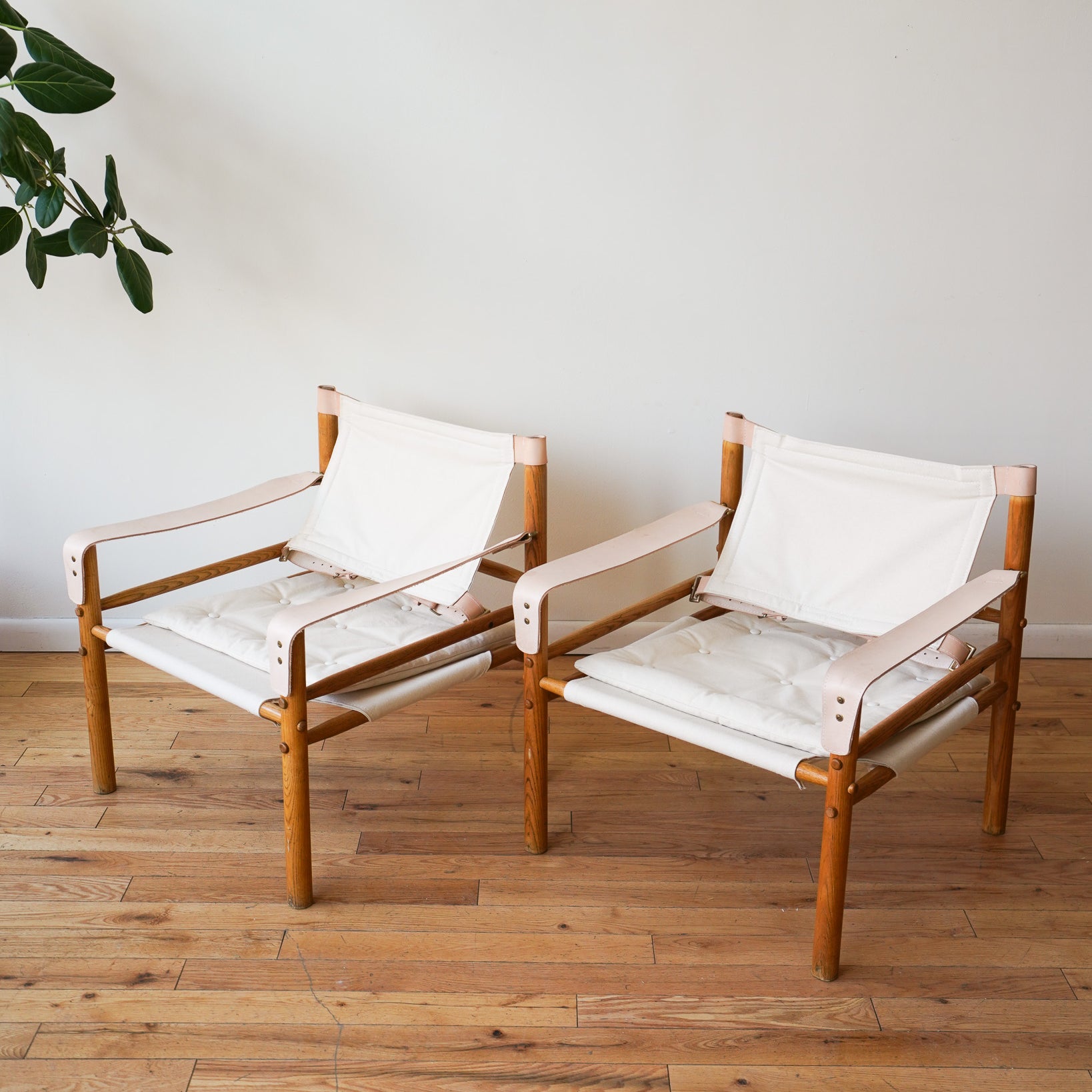 Arne Norell Sirocco Safari Chairs, pair