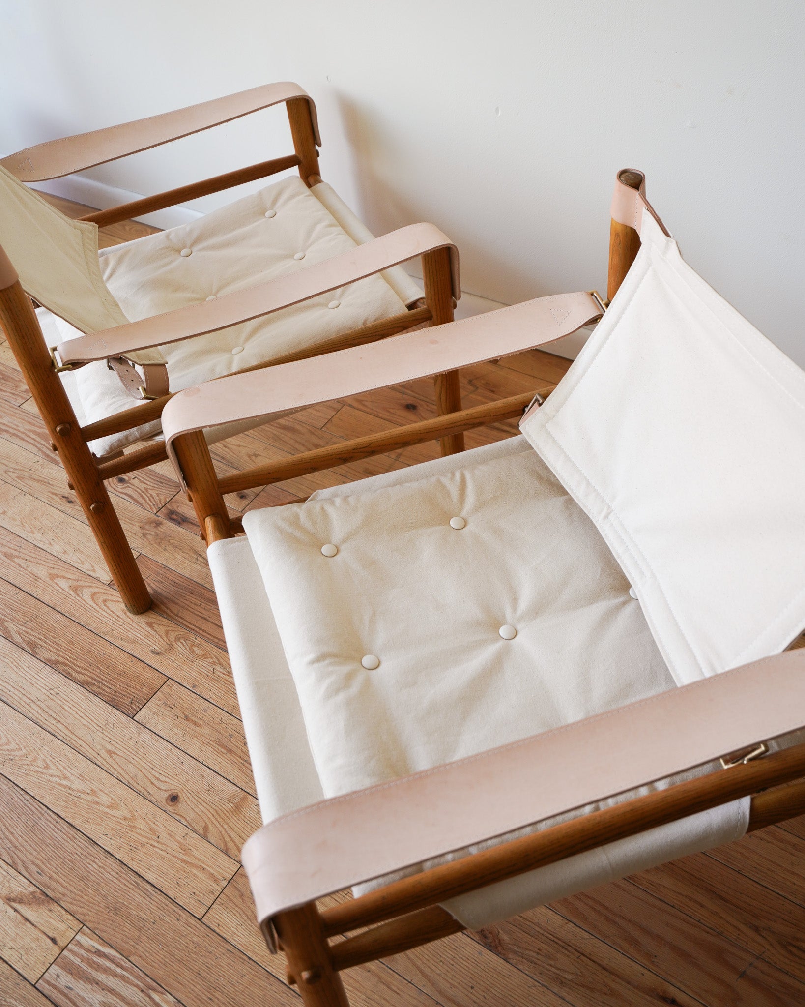 Arne Norell Sirocco Safari Chairs, pair