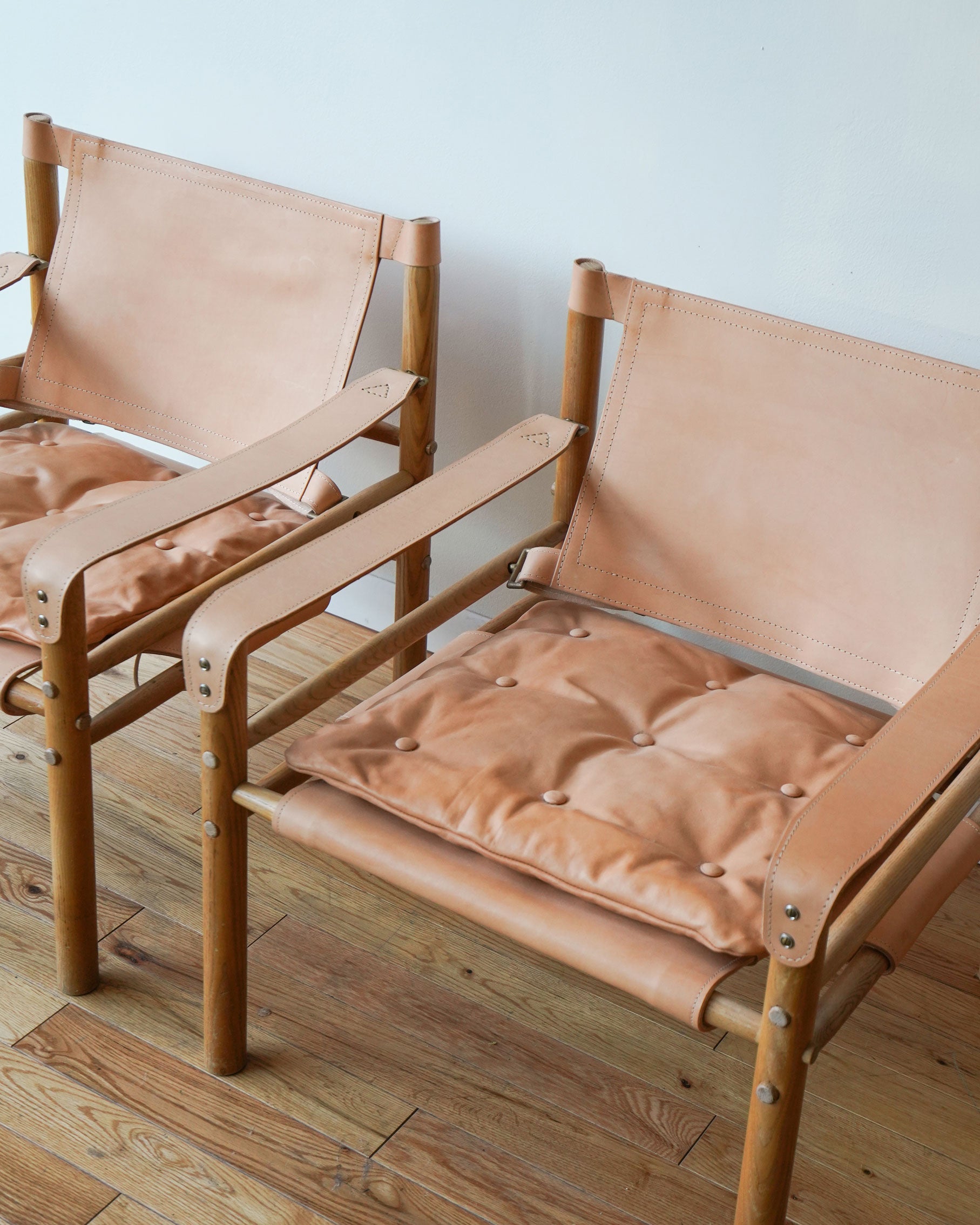 Arne Norell Sirocco Safari Chairs, Pair